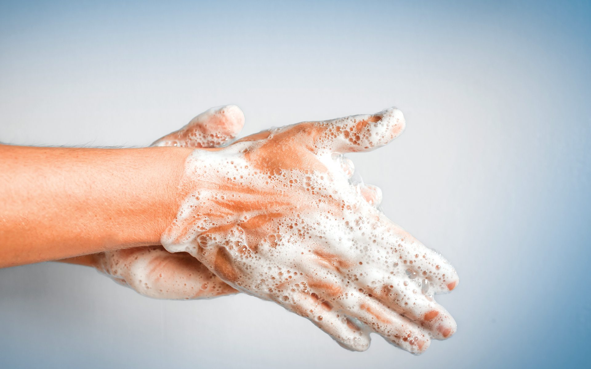 Hand Hygiene: Wash hands against Corona, and to remove traces of the past